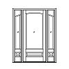 Single lite over single panel door with single lite over single panel sidelites
Panel- Raised
Glazing- IG with segment top