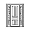 5-Panel door with single Lite over single panel sidelites
Panel- Raised
Glazing- IG decorative
