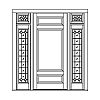 3-Panel door with 2-tier 2-Lite sidelites
Panel- Raised
Glazing- IG decorative