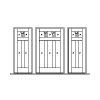 5 lites over 3-lites door with 3-lite over 2 lites sidelites, decorative
Panel-none
Glazing- SDL