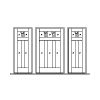 5 lites over 3-lites door with 3-lite over 2 lites sidelites, decorative
Panel-none
Glazing- SDL