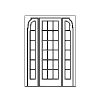 18 lite single panel door with 6-lite sidelites, decorative
Panel-none
Glazing- SDL