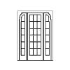 18 lite single panel door with 6-lite sidelites, decorative
Panel-none
Glazing- SDL