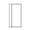 single panel plank door with single lite sidelite
Panel-v-groove
Glazing- SDL