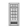 12-Lite over single planked panel door with 3-Lite transom
Panel- Beadboard
Glazing- TDL IG 12-Lite over single planked panel door with 3-Lite transom
Panel- Beadboard
Glazing- TDL IG