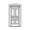 5-Panel door with 5-Lite transom
Panel- Raised
Glazing- SDL IG