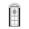 Single lite with grille with 8-panel door with 2-Lite segment top transom
Panel- Flat
Glazing- IG Single lite with grille with 8-panel door with 2-Lite segment top transom
Panel- Flat
Glazing- IG