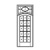 15-Lite segment top door with 5-Lite transom
Panel- None
Glazing- SDL IG 15-Lite segment top door with 5-Lite transom
Panel- None
Glazing- SDL IG