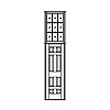 8-Panel door with 9-Lite transom
Panel- Raised
Glazing- SDL IG