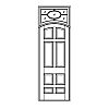 8-Panel segment top door with 5-Lite transom
Panel- Raised
Glazing- SDL IG
