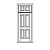 4-Panel door with 2-Panel transom
Panel- Raised
Glazing- None