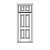 4-Panel door with 2-Panel transom
Panel- Raised
Glazing- None 4-Panel door with 2-Panel transom
Panel- Raised
Glazing- None