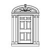 6-Panel door with 10-Lite eliptical top transom
Panel- Raised
Glazing- SDL 6-Panel door with 10-Lite eliptical top transom
Panel- Raised
Glazing- SDL