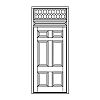 6-Panel door with single lite transom
Panel- Raised
Glazing- IG decorative