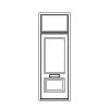 1-lite over single panel door with single lite transom
Panel- Raised
Glazing- IG decorative, frosted