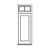1- lite door with 2-lite transom
Panel- none
Glazing- IG 
