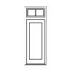 1- lite door with 2-lite transom
Panel- none
Glazing- IG 1- lite door with 2-lite transom
Panel- none
Glazing- IG